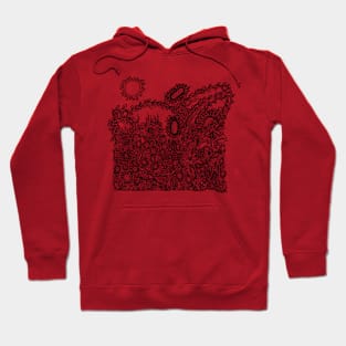 Rabbit Head with Flowers Hoodie